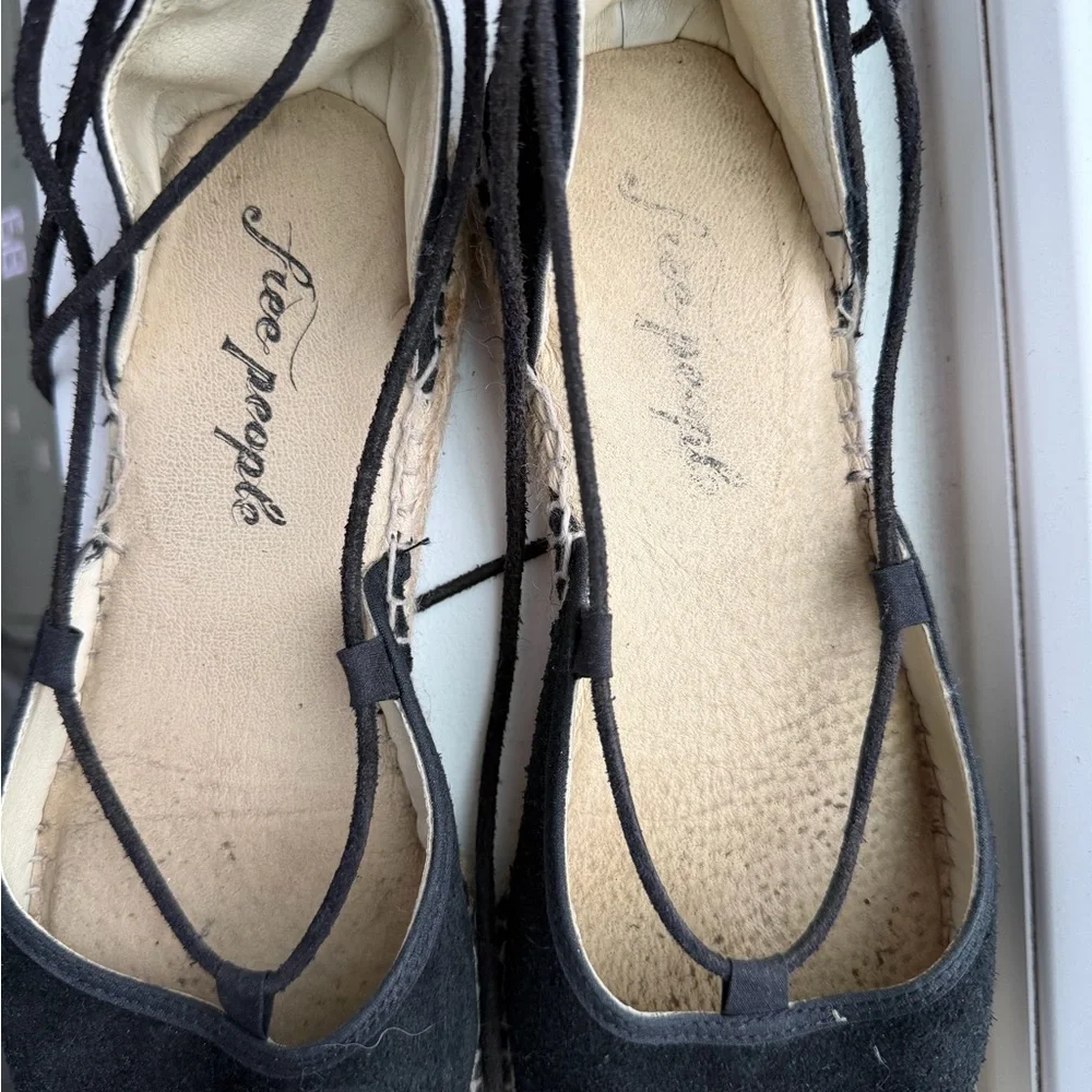 Free People Suede Upper Lace-Up Espadrille Flats - Size 39 ( US 8-8.5)